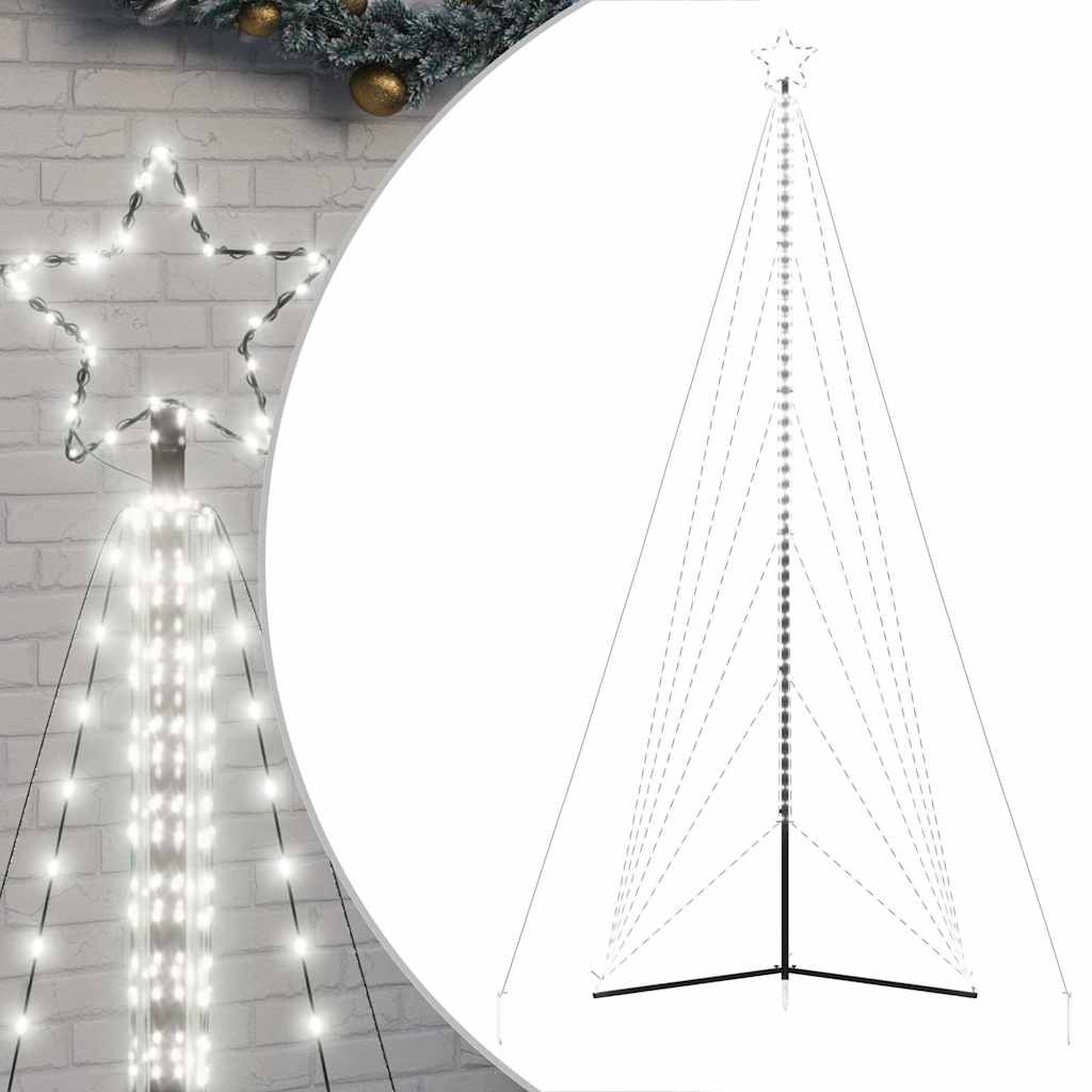 Χριστουγεννιάτικο δέντρο LED 861 LED Ψυχρό Λευκό 478 εκ. - Pakobazaar