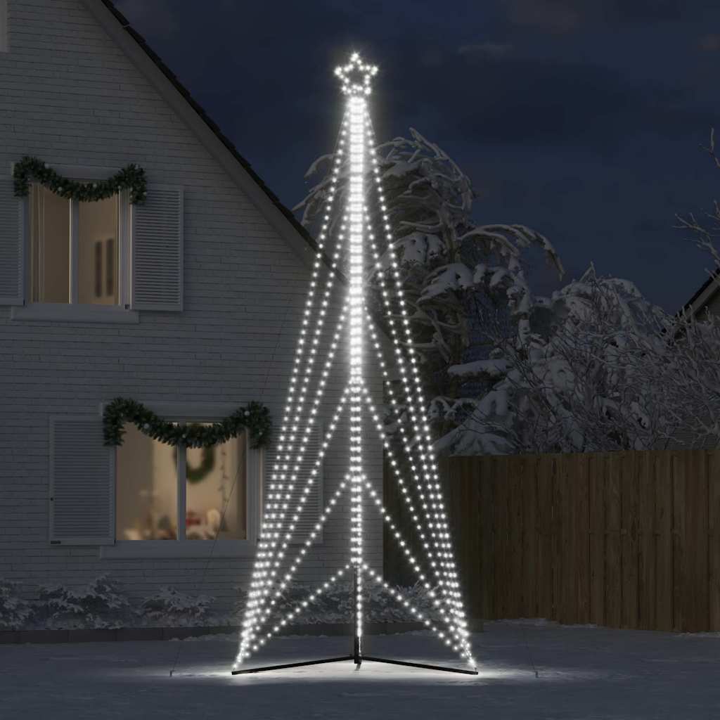 Χριστουγεννιάτικο δέντρο LED 861 LED Ψυχρό Λευκό 478 εκ. - Pakobazaar