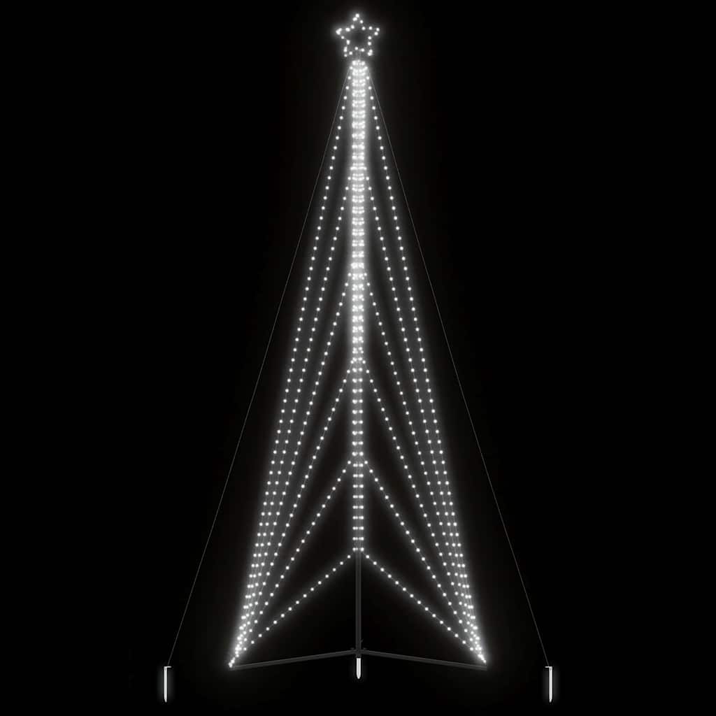Χριστουγεννιάτικο δέντρο LED 861 LED Ψυχρό Λευκό 478 εκ. - Pakobazaar