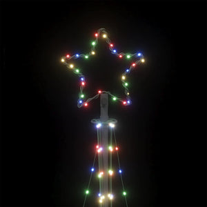 Χριστουγεννιάτικο δέντρο LED 447 LED πολύχρωμα 250 εκ. - Pakobazaar