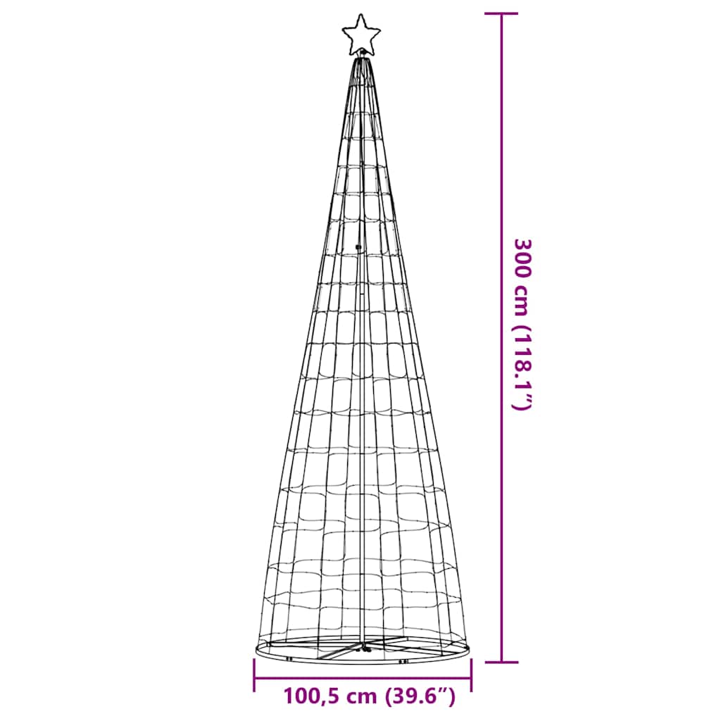Χριστουγεννιάτικο δέντρο LED 550 LED πολύχρωμο 300 εκ.