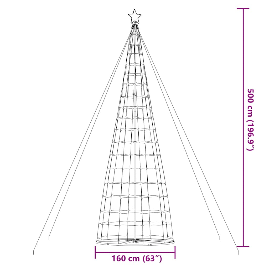 Χριστουγεννιάτικο δέντρο LED 1534 LED μπλε 500 εκ. - Pakobazaar