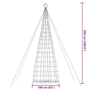 Χριστουγεννιάτικο δέντρο LED 1534 LED μπλε 500 εκ. - Pakobazaar