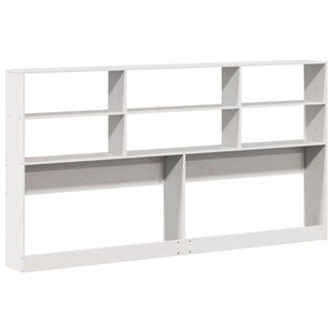 Κεφαλάρι με Αποθ. Χώρο Λευκό 200 εκ. από Μασίφ Ξύλο Πεύκου