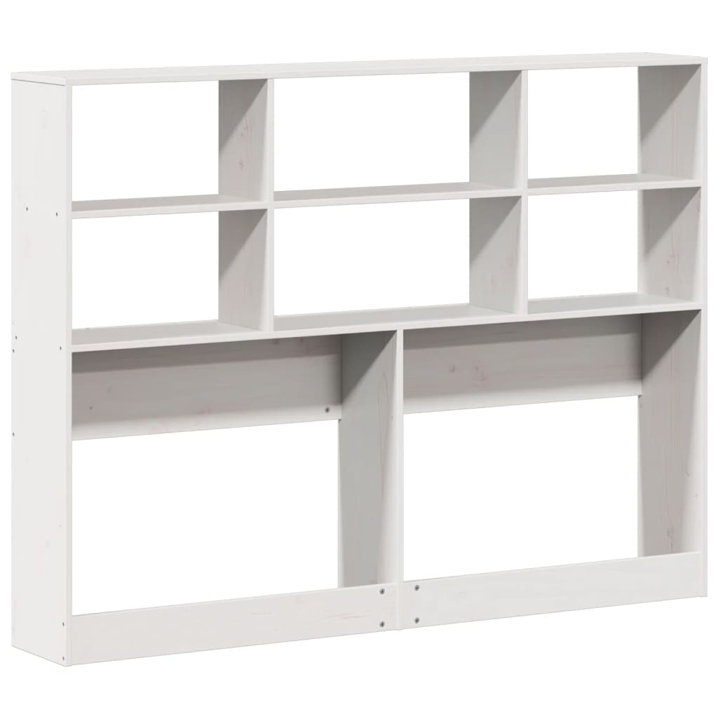 Κεφαλάρι με Αποθ. Χώρο Λευκό 135 εκ. από Μασίφ Ξύλο Πεύκου - Pakobazaar