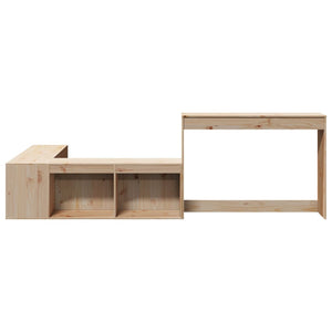 Κομοδίνο με Γραφείο 232x122x75 εκ. από Μασίφ Ξύλο Πεύκου - Pakobazaar