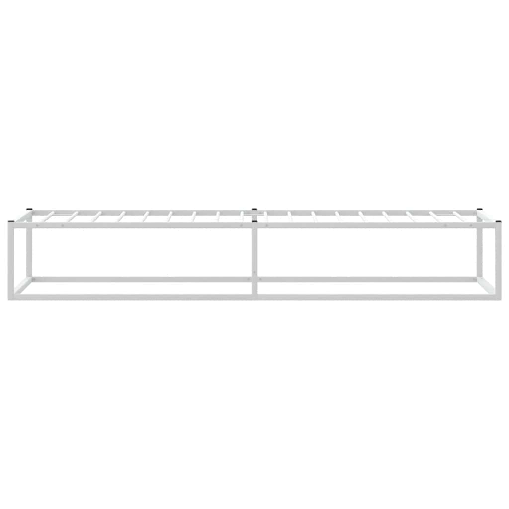 Πλαίσιο κρεβατιού χωρίς στρώμα Λευκό 90x200 cm Μεταλλικό - Pakobazaar