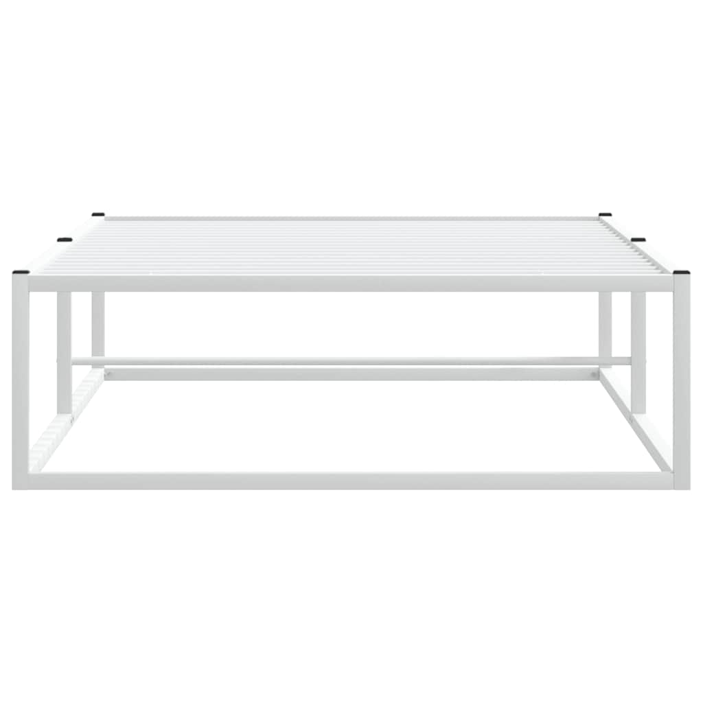 Πλαίσιο κρεβατιού χωρίς στρώμα Λευκό 100x200 cm Μεταλλικό