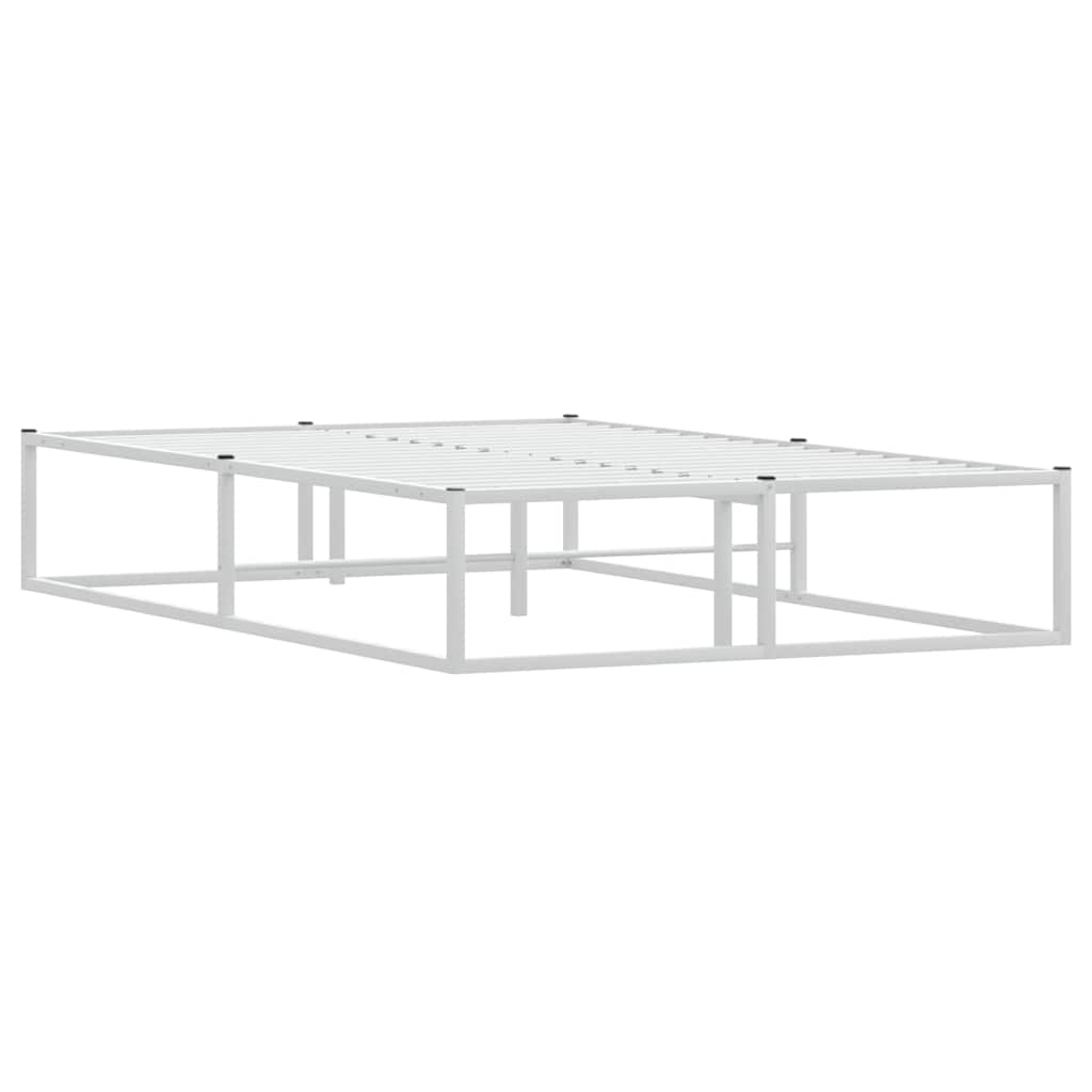 Πλαίσιο κρεβατιού χωρίς στρώμα Λευκό 120x200 cm Μεταλλικό - Pakobazaar