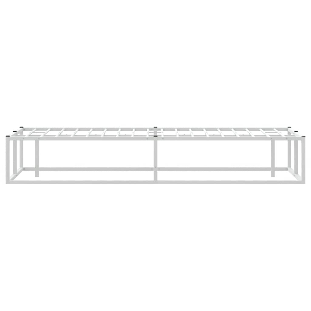 Πλαίσιο κρεβατιού χωρίς στρώμα Λευκό 120x200 cm Μεταλλικό - Pakobazaar