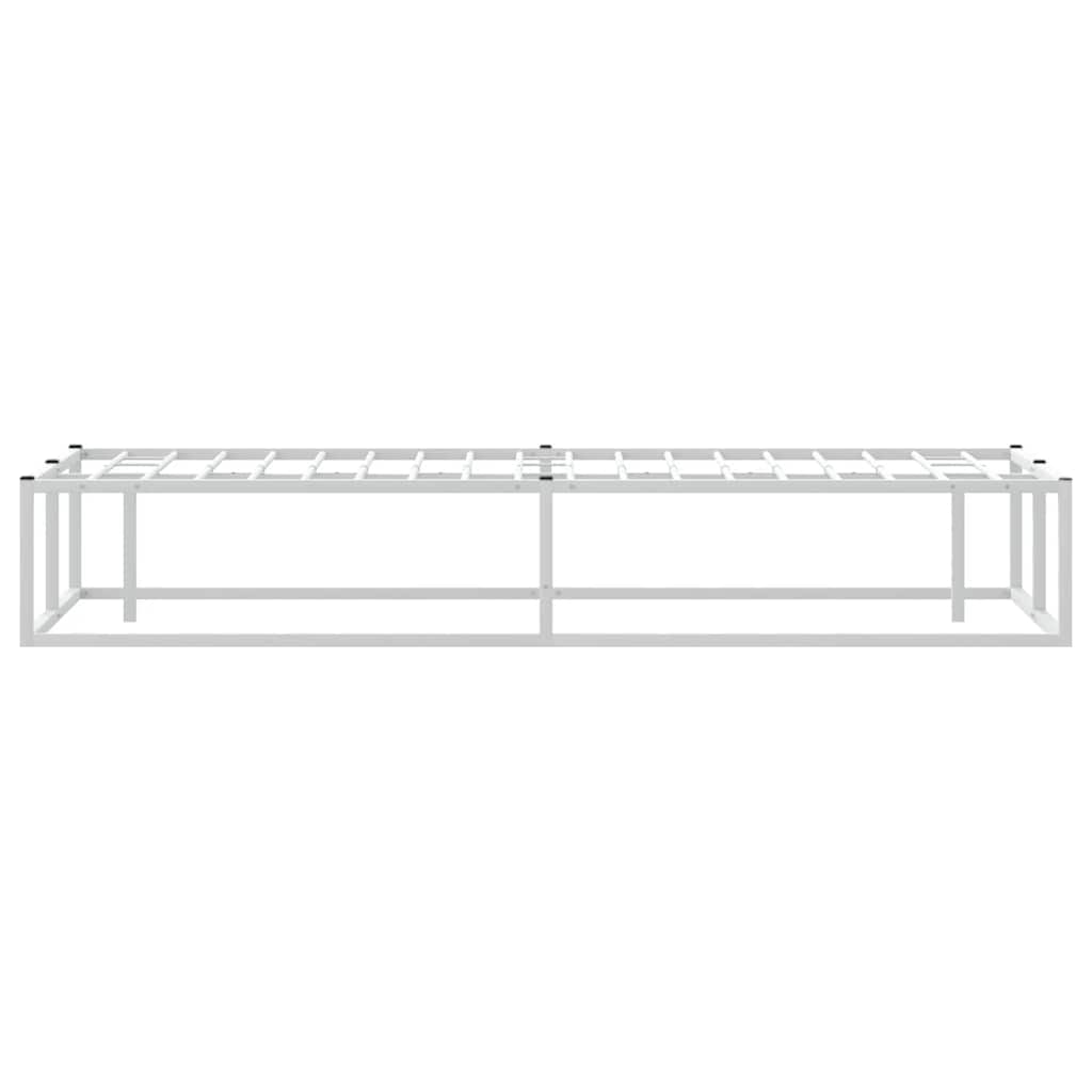 Πλαίσιο κρεβατιού χωρίς στρώμα Λευκό 120x200 cm Μεταλλικό - Pakobazaar