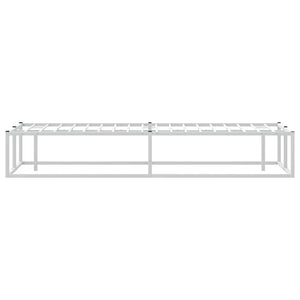 Πλαίσιο κρεβατιού χωρίς στρώμα Λευκό 120x200 cm Μεταλλικό - Pakobazaar