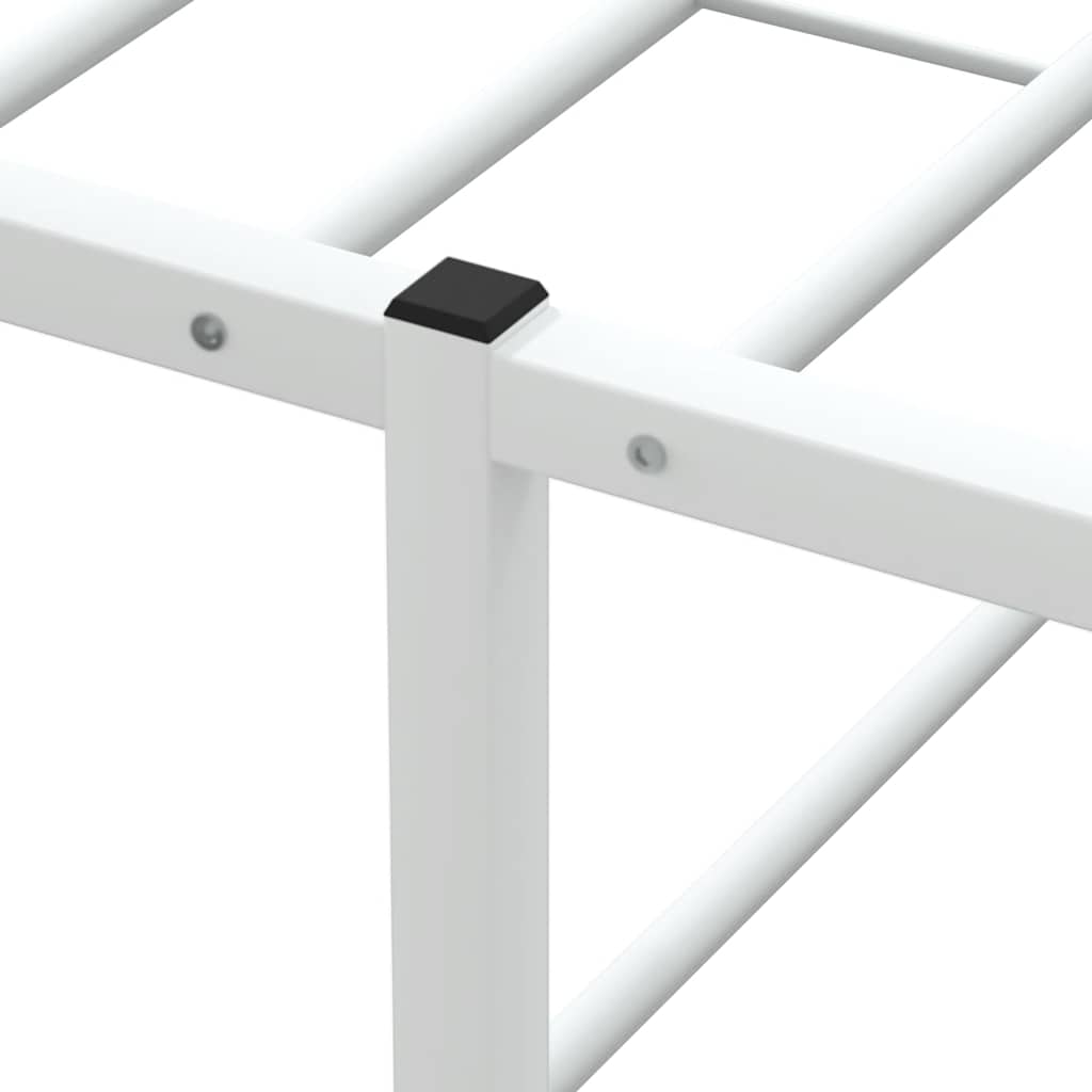 Πλαίσιο κρεβατιού χωρίς στρώμα Λευκό 120x200 cm Μεταλλικό - Pakobazaar