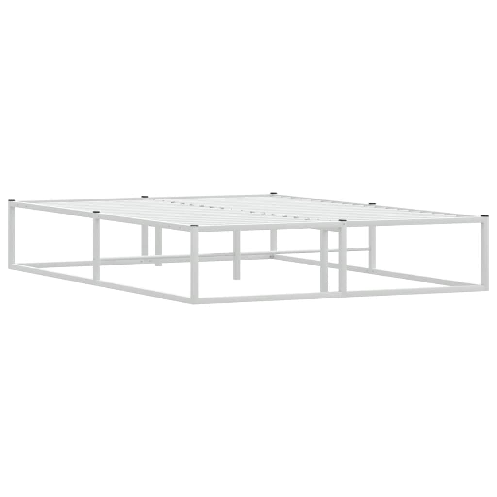 Πλαίσιο κρεβατιού χωρίς στρώμα Λευκό 140x200 cm Μεταλλικό - Pakobazaar