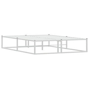 Πλαίσιο κρεβατιού χωρίς στρώμα Λευκό 140x200 cm Μεταλλικό - Pakobazaar