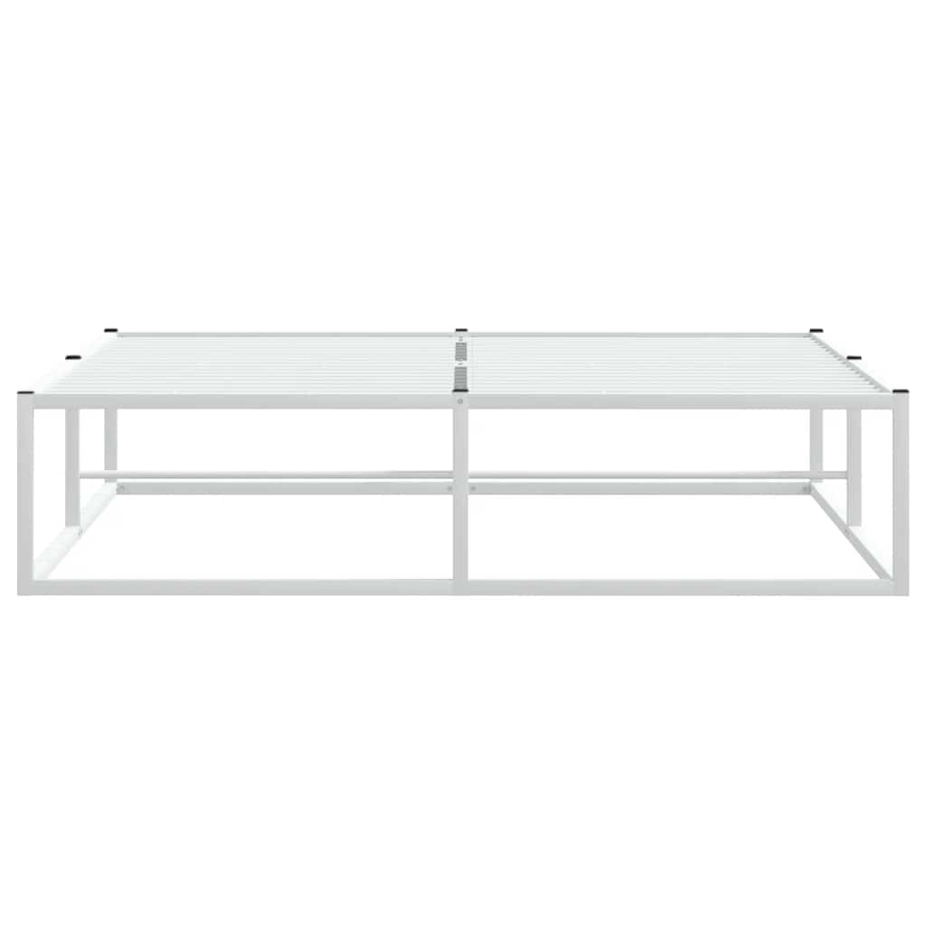 Πλαίσιο κρεβατιού χωρίς στρώμα Λευκό 140x200 cm Μεταλλικό - Pakobazaar