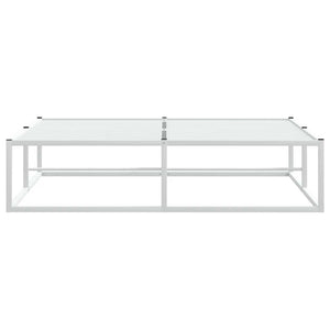 Πλαίσιο κρεβατιού χωρίς στρώμα Λευκό 140x200 cm Μεταλλικό - Pakobazaar