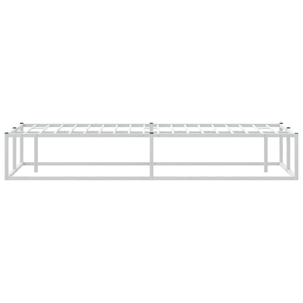 Πλαίσιο κρεβατιού χωρίς στρώμα Λευκό 140x200 cm Μεταλλικό - Pakobazaar