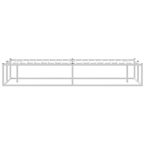 Πλαίσιο κρεβατιού χωρίς στρώμα Λευκό 140x200 cm Μεταλλικό - Pakobazaar