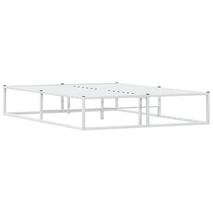 Πλαίσιο κρεβατιού χωρίς στρώμα Λευκό 140x200 cm Μεταλλικό - Pakobazaar