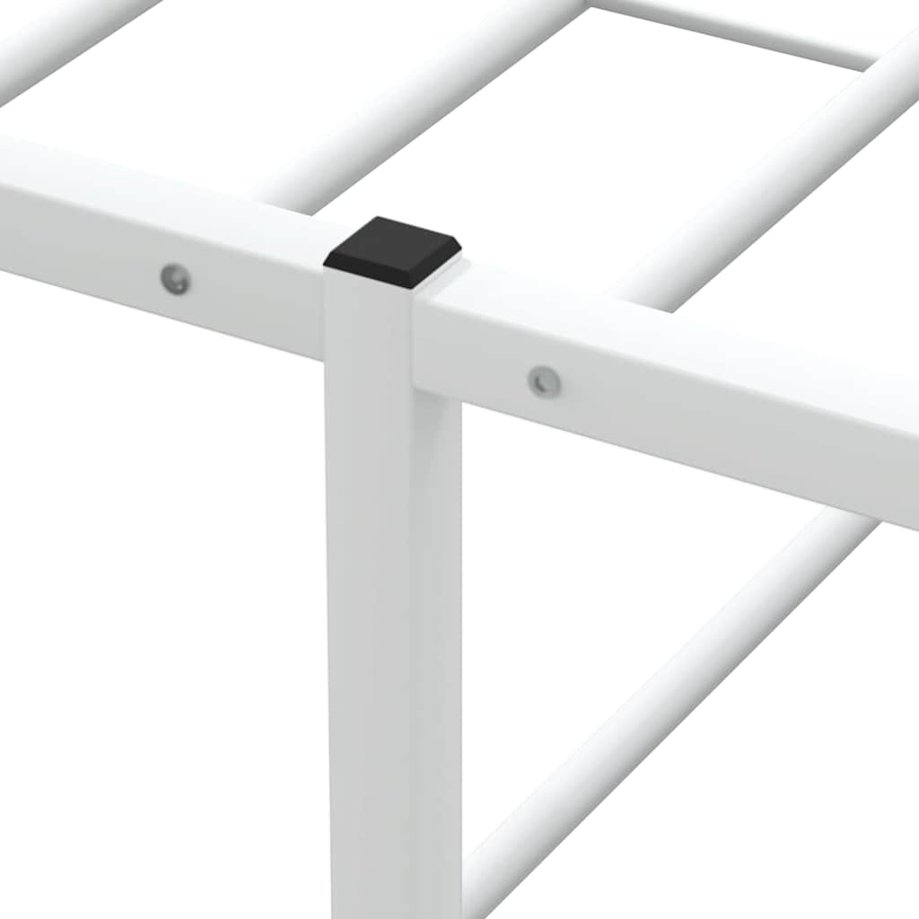 Πλαίσιο κρεβατιού χωρίς στρώμα Λευκό 140x200 cm Μεταλλικό - Pakobazaar