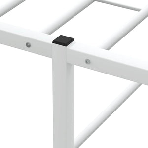 Πλαίσιο κρεβατιού χωρίς στρώμα Λευκό 140x200 cm Μεταλλικό - Pakobazaar