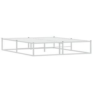 Πλαίσιο κρεβατιού χωρίς στρώμα Λευκό 160x200 cm Μεταλλικό - Pakobazaar