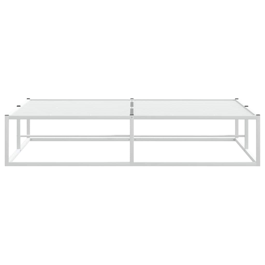 Πλαίσιο κρεβατιού χωρίς στρώμα Λευκό 160x200 cm Μεταλλικό - Pakobazaar