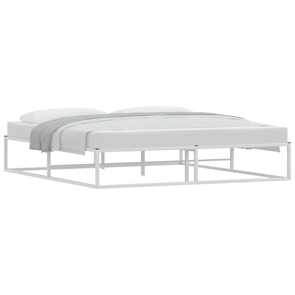 Πλαίσιο κρεβατιού χωρίς στρώμα Λευκό 180x200 cm Μεταλλικό - Pakobazaar