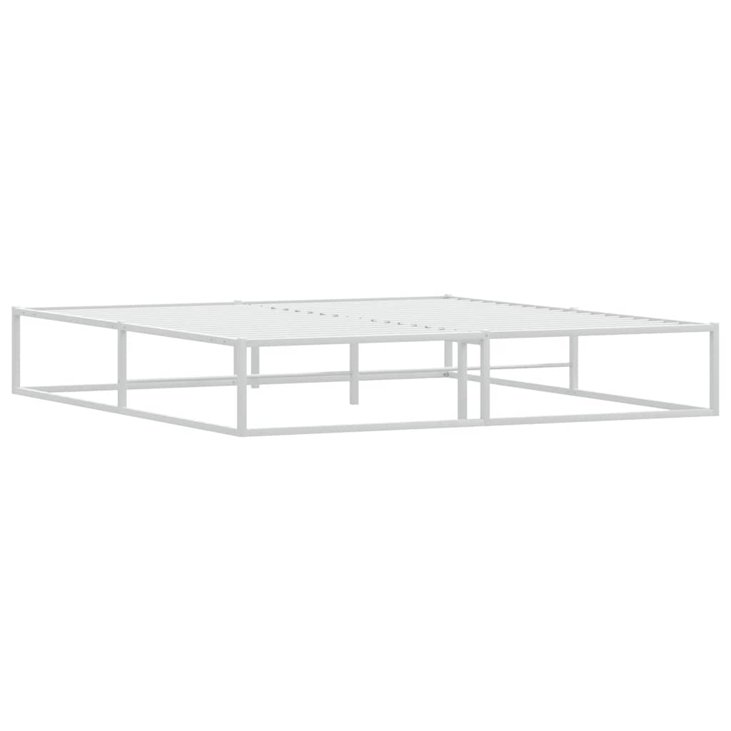 Πλαίσιο κρεβατιού χωρίς στρώμα Λευκό 180x200 cm Μεταλλικό - Pakobazaar