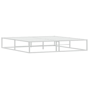 Πλαίσιο κρεβατιού χωρίς στρώμα Λευκό 180x200 cm Μεταλλικό - Pakobazaar