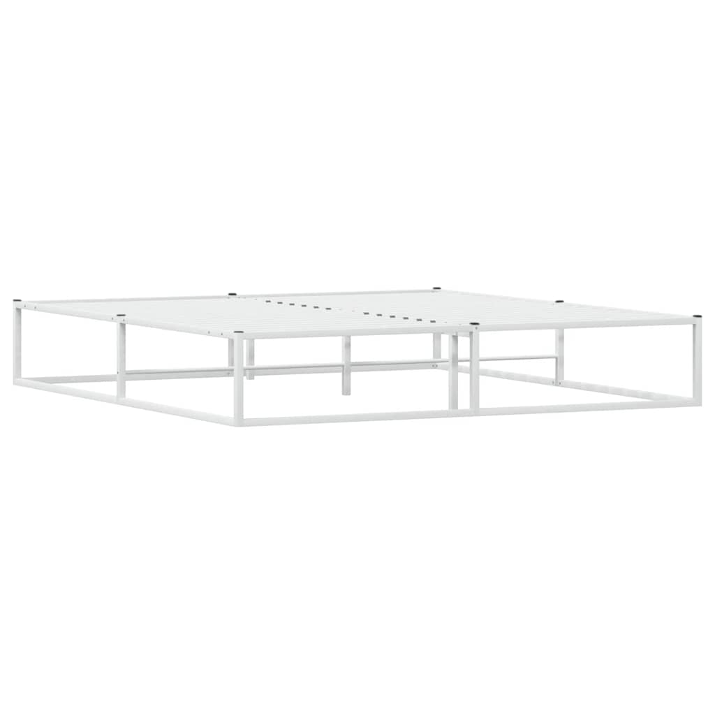 Πλαίσιο κρεβατιού χωρίς στρώμα Λευκό 180x200 cm Μεταλλικό - Pakobazaar