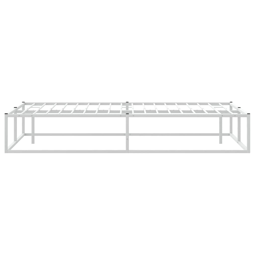 Πλαίσιο κρεβατιού χωρίς στρώμα Λευκό 200x200 cm Μεταλλικό - Pakobazaar