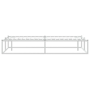 Πλαίσιο κρεβατιού χωρίς στρώμα Λευκό 200x200 cm Μεταλλικό - Pakobazaar