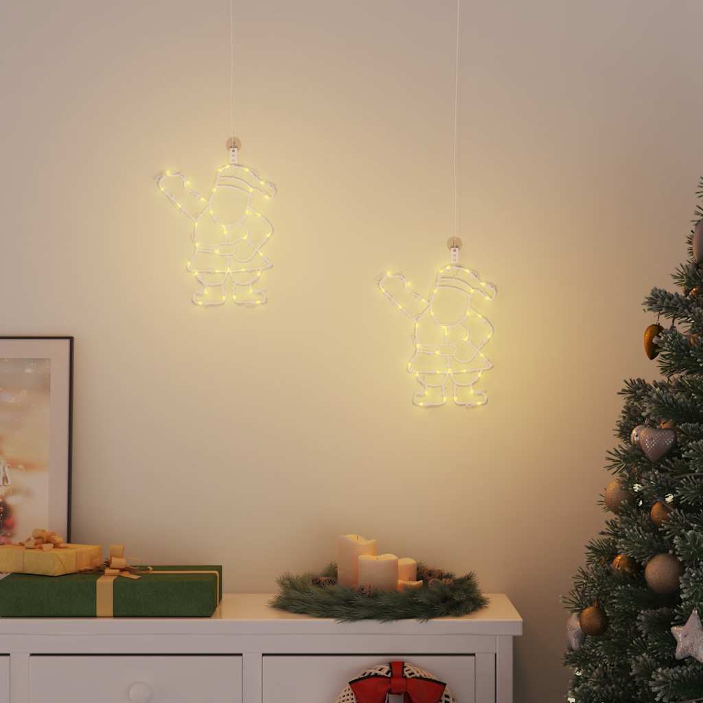 Χριστουγεννιάτικα φώτα Santa Silhouette 2 τεμάχια 35 LED - Pakobazaar