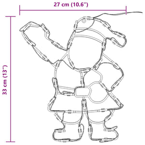 Χριστουγεννιάτικα φώτα Santa Silhouette 2 τεμάχια 35 LED - Pakobazaar