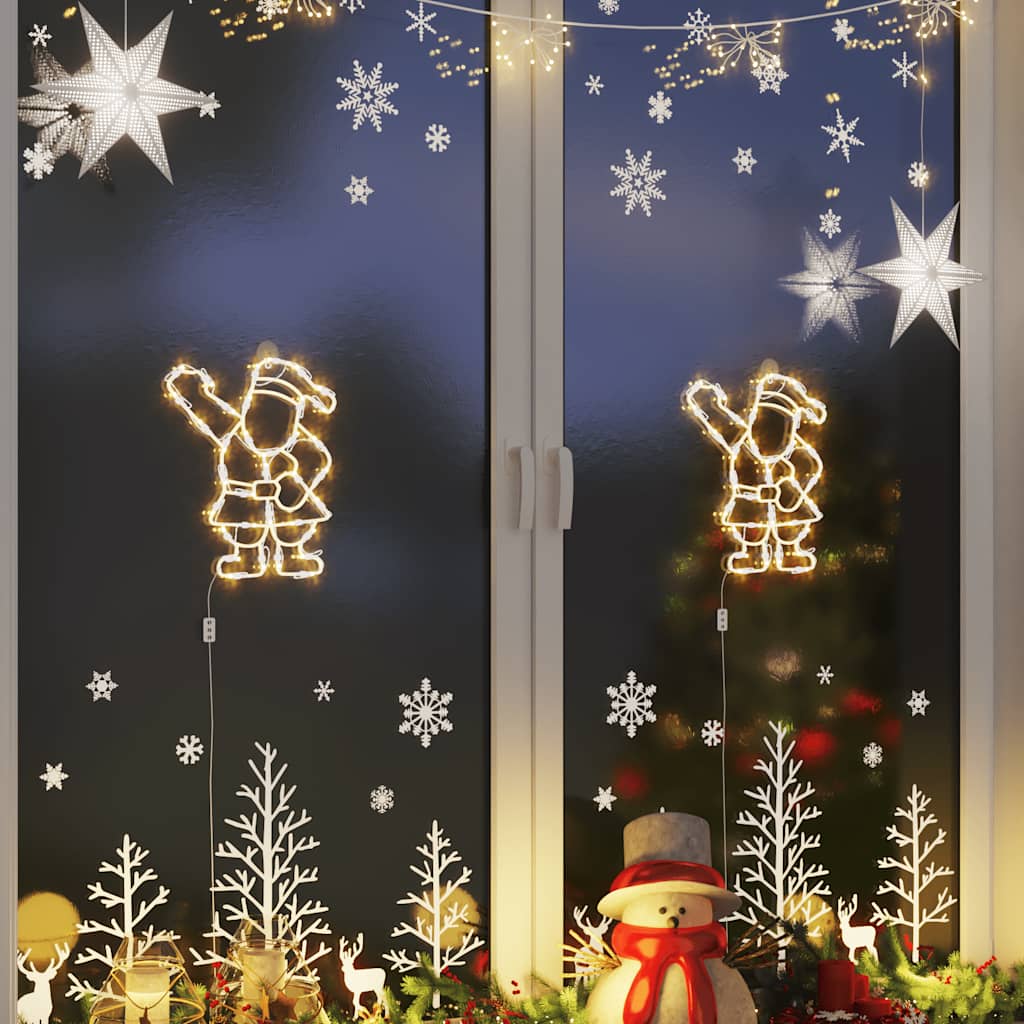 Χριστουγεννιάτικα φώτα Santa Silhouette 2 τεμάχια 35 LED - Pakobazaar