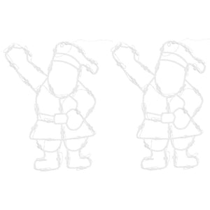 Χριστουγεννιάτικα φώτα Santa Silhouette 2 τεμάχια 35 LED - Pakobazaar