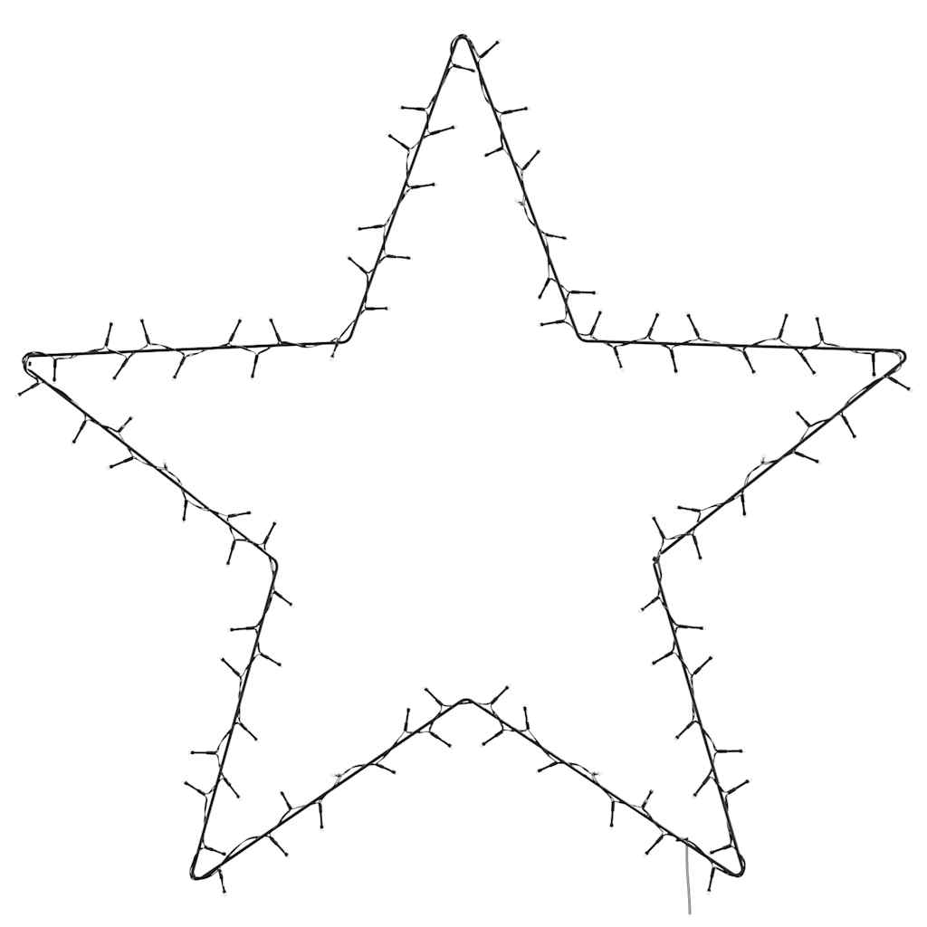 Χριστουγεννιάτικα φώτα αστέρι σιλουέτα 115 LED ζεστό λευκό - Pakobazaar