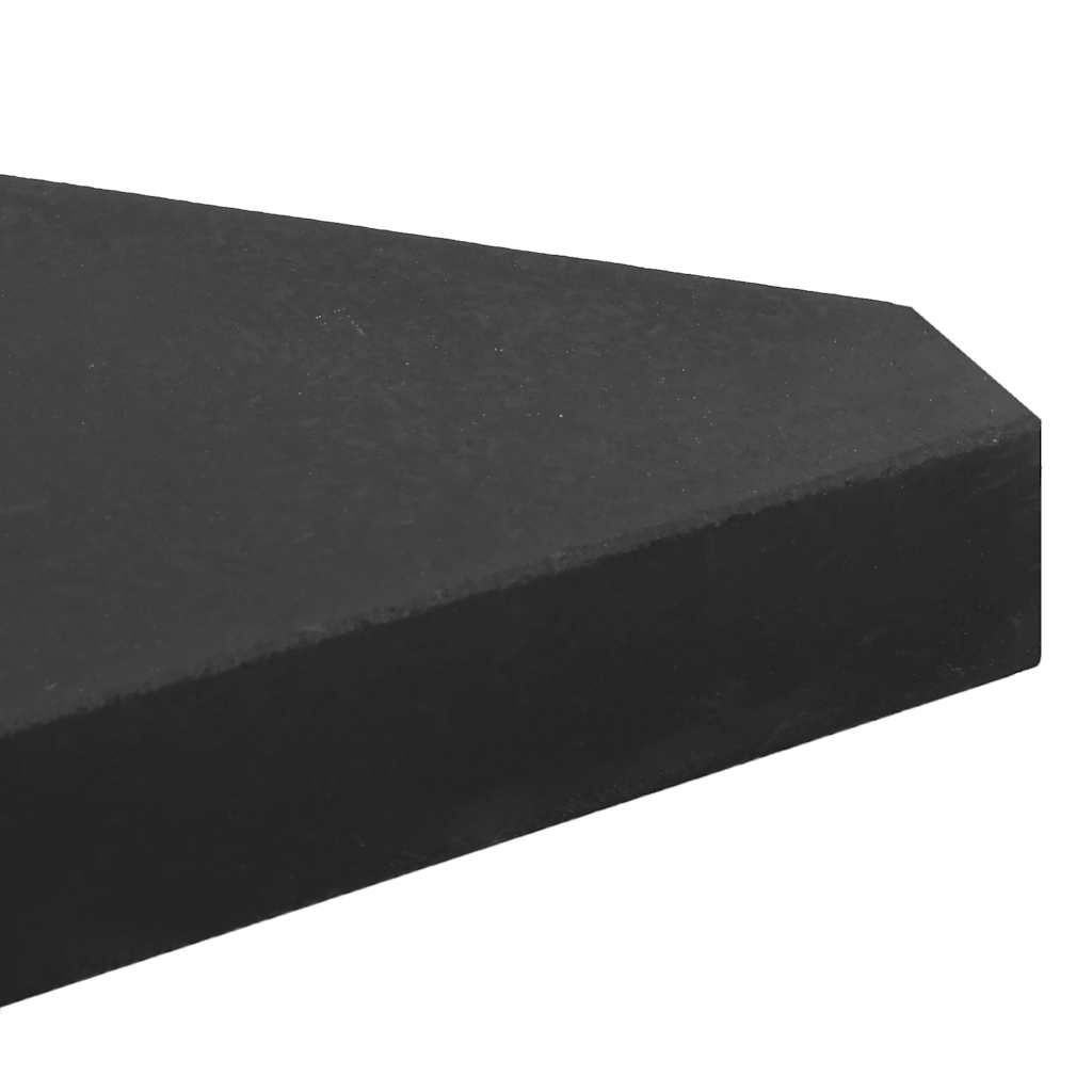 Πλάκες βαρών ομπρέλας 2 τεμάχια Μαύρος γρανίτης τριγωνικός 14kg - Pakobazaar