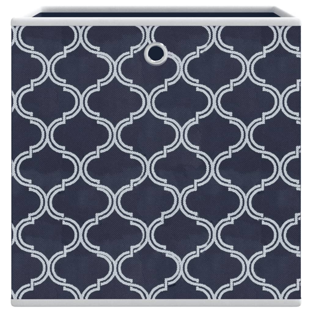 Πτυσσόμενα κουτιά αποθήκευσης 4 τεμάχια Μπλε Μη υφασμένο ύφασμα - Pakobazaar