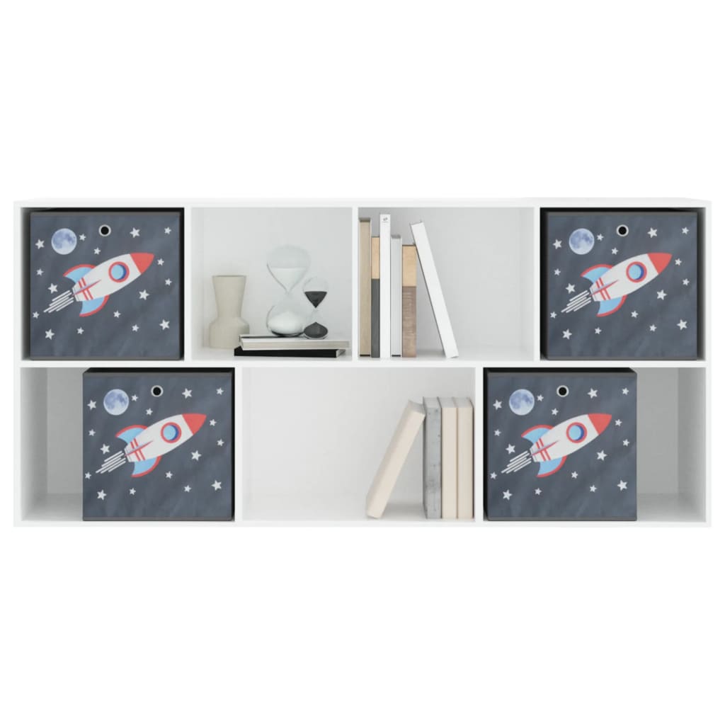 Πτυσσόμενα κουτιά αποθήκευσης 4 τεμάχια Γκρι Μη υφασμένο ύφασμα - Pakobazaar