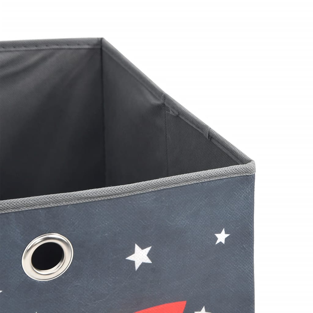 Πτυσσόμενα κουτιά αποθήκευσης 4 τεμάχια Γκρι Μη υφασμένο ύφασμα - Pakobazaar