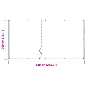 Κάλυμμα φυτών με οπές 2x6 m PVC - Pakobazaar