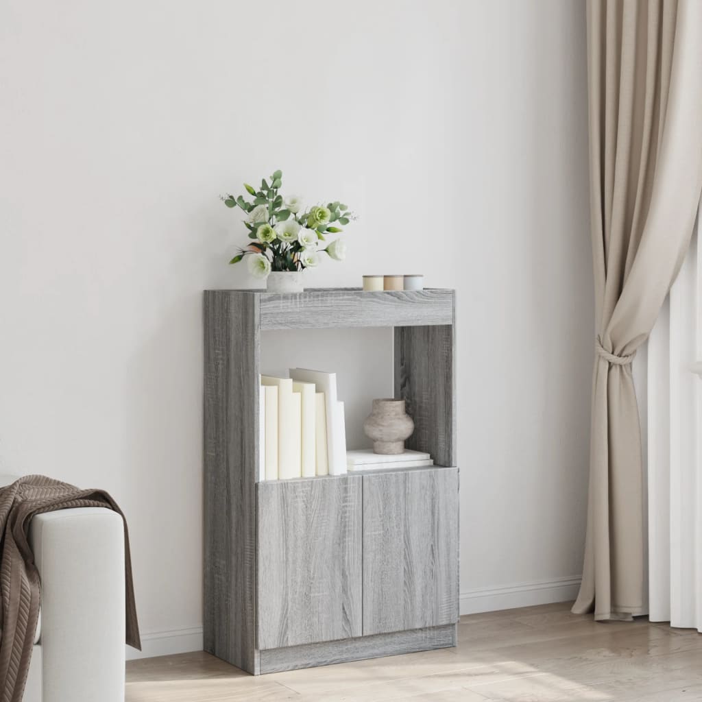 Ντουλάπι Γκρι Sonoma 63x33x100 εκ. από Επεξεργασμένο Ξύλο
