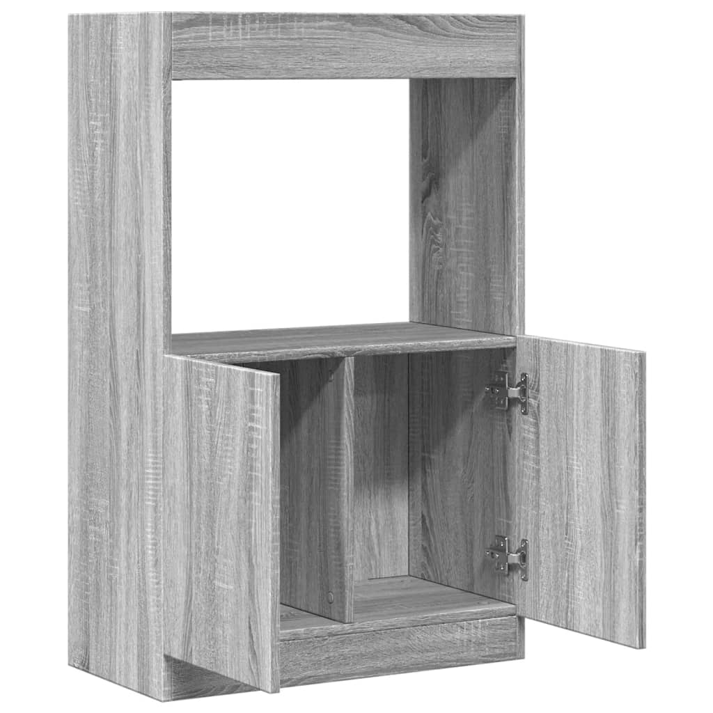 Ντουλάπι Γκρι Sonoma 63x33x100 εκ. από Επεξεργασμένο Ξύλο