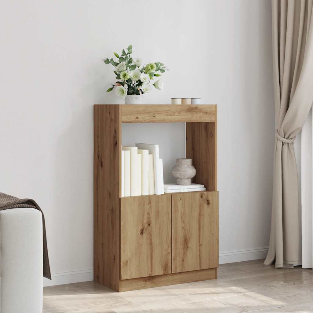 Ντουλάπι Αρτισιανή Δρυς 63x33x100 εκ. από Επεξεργασμένο Ξύλο