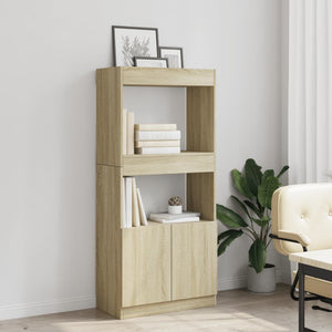 Ντουλάπι Sonoma Δρυς 63x33x140 εκ. από Επεξεργασμένο Ξύλο - Pakobazaar