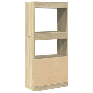 Ντουλάπι Sonoma Δρυς 63x33x140 εκ. από Επεξεργασμένο Ξύλο - Pakobazaar