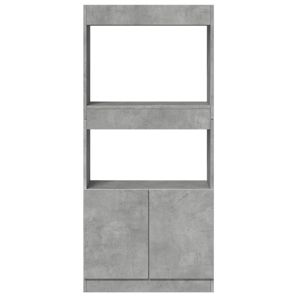 Ντουλάπι Γκρι Σκυρ. 63x33x140 εκ. από Επεξεργασμένο Ξύλο